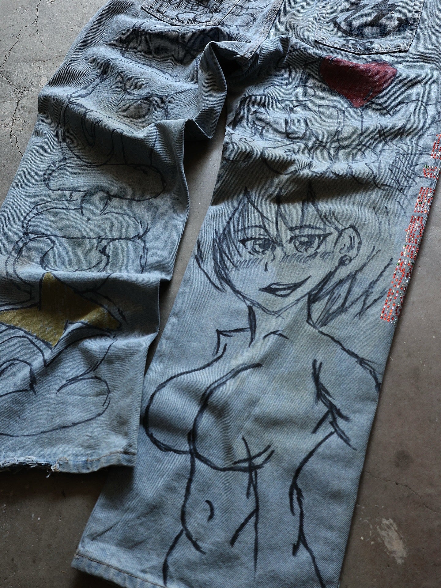 Everyday “Graffiti” Baggy Denim