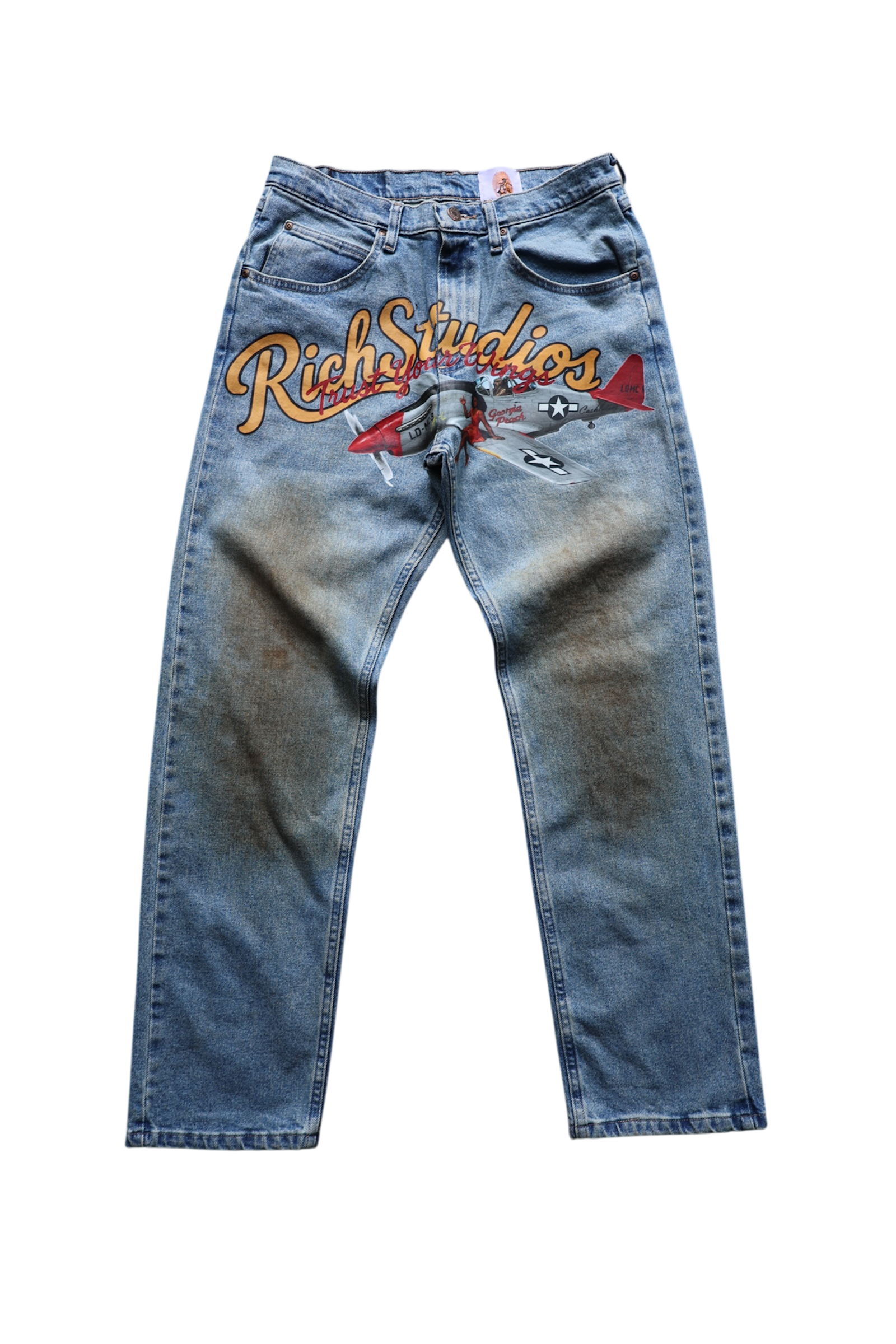 Rich Studios x Cashleticz Flying Ace Denim V2(Red Tails)